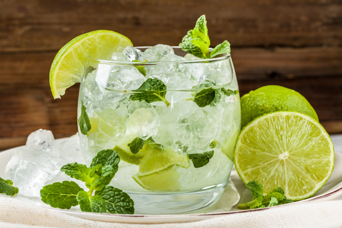 Mojito with Fresh Mint and Lime