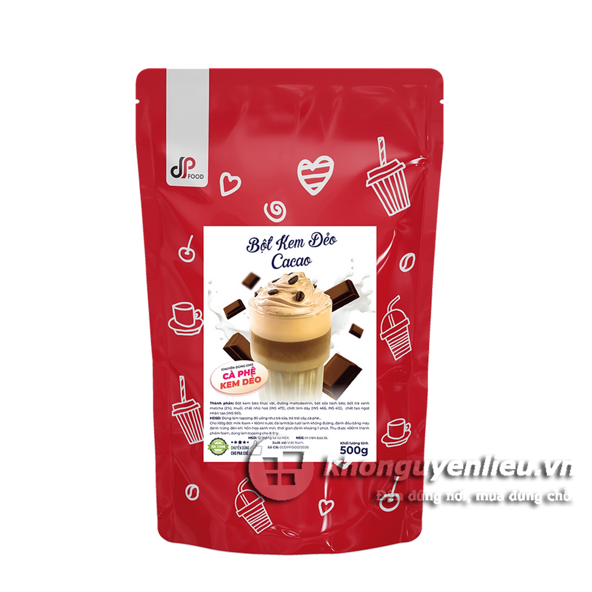 Bột Kem Dẻo Cacao DP Food - 500g