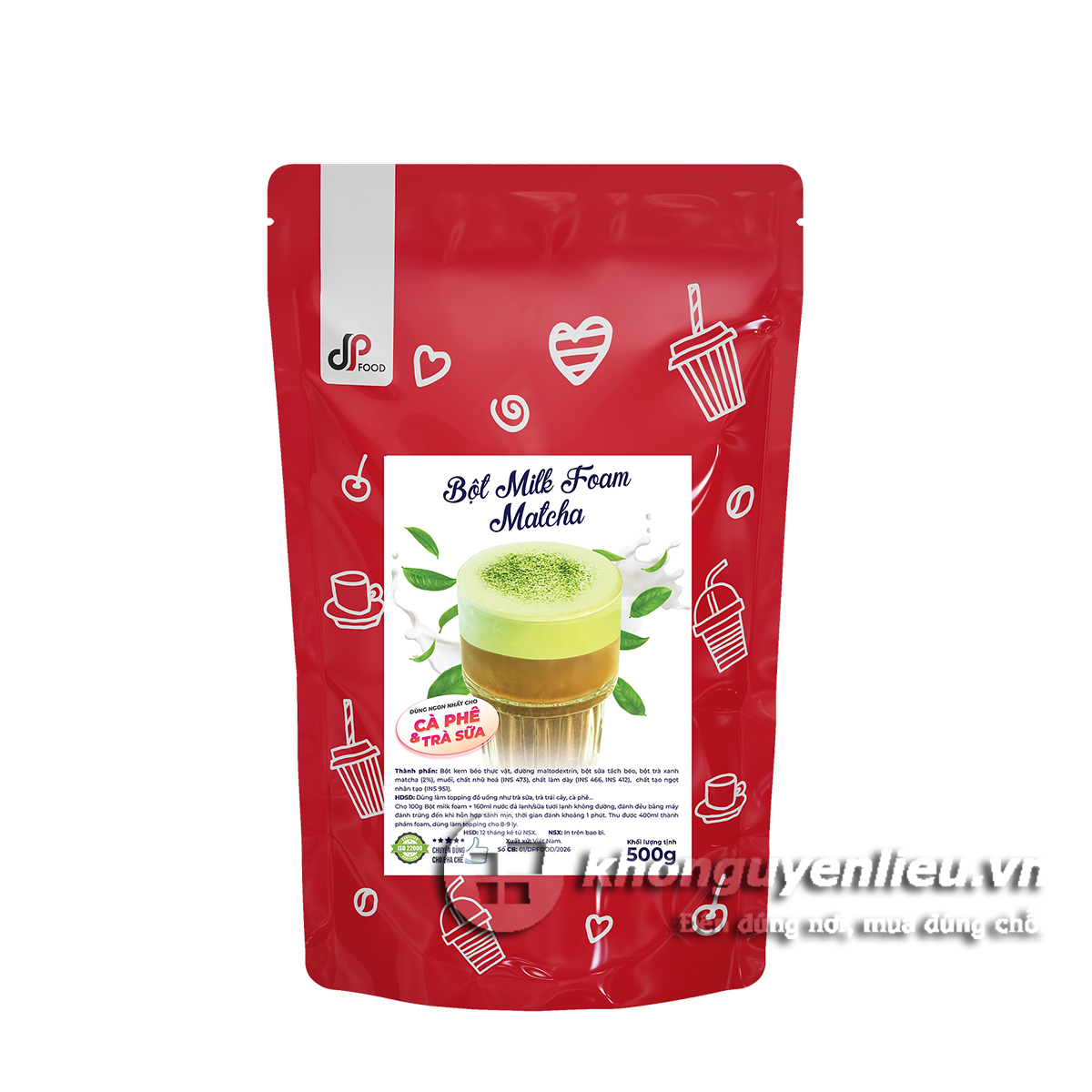 Bột Milk Foam Matcha DP Food - 500g